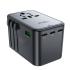 ACEFAST Z1 PD 75W Fast Charger 3 Type-C + 2 USB-A GaN Travel Power Socket with EU / UK / US / AU Plug - Black
